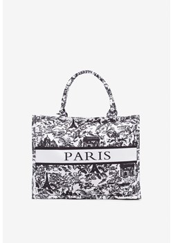 Czarna Torebka Shopperka z Napisem Naenne ze sklepu renee.pl w kategorii Torby Shopper bag - zdjęcie 179962340