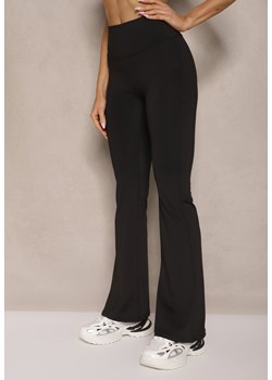 Czarne Legginsy Dzwony High Waist Orruvana ze sklepu renee.pl w kategorii Spodnie damskie - zdjęcie 179966432