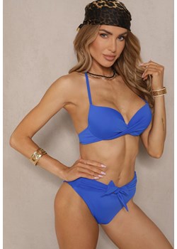 Niebieskie Bikini Majtki Figi i Biustonosz Ozdobione Wiązaniem Saniorie ze sklepu renee.pl w kategorii Stroje kąpielowe - zdjęcie 179971642