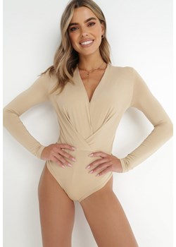 Beżowe Body Candletree ze sklepu born2be.pl w kategorii Body damskie - zdjęcie 179977160