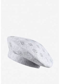 Szara Czapka Beret w Cyrkonie Nanto ze sklepu born2be.pl w kategorii Berety damskie - zdjęcie 180022863