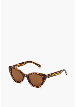 Brązowe Eleganckie Okulary Przeciwsłoneczne Kocie Oczy Lartima ze sklepu born2be.pl w kategorii Okulary przeciwsłoneczne damskie - zdjęcie 180037520
