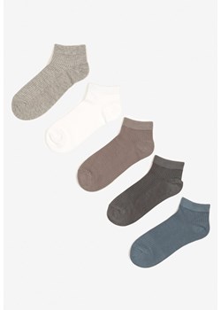 Wielokolorowe Bawełniane Skarpety za Kostkę 5 Pack Evrinnda ze sklepu born2be.pl w kategorii Skarpetki męskie - zdjęcie 180084574