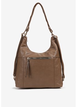 Ciemnobeżowa Torebka z Regulowaną Rączką z Kieszonkami Tirilda ze sklepu born2be.pl w kategorii Torby Shopper bag - zdjęcie 180093853