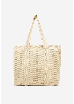 Beżowa Plażowa Torebka Shopperka w Stylu Boho Galapira ze sklepu born2be.pl w kategorii Torby letnie - zdjęcie 180158530