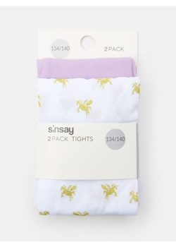 Sinsay - Rajstopy dziewczęce 2 pack - biały ze sklepu Sinsay w kategorii Rajstopy dziecięce - zdjęcie 180171432