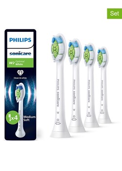 PHILIPS sonicare Wymienne końcówki (4 szt.) &quot;Optimal&quot; w kolorze białym ze sklepu Limango Polska w kategorii Szczoteczki do zębów - zdjęcie 180173333