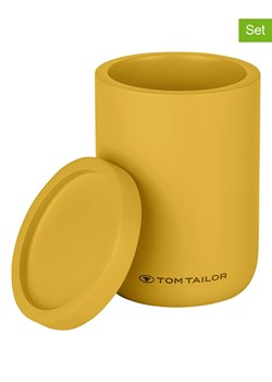 Tom Tailor Pojemniki (2 szt.) w kolorze musztardowym - wys. 11 x Ø 7,7 cm ze sklepu Limango Polska w kategorii Akcesoria i przechowywanie - zdjęcie 180173481