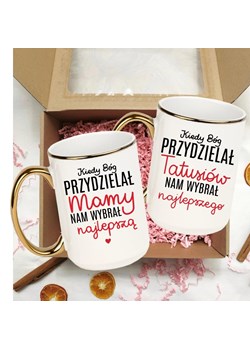 Zestaw kubków dla Mamy i Taty KIEDY BÓG PRZYDZIELAŁ MAMI I TATUSIÓW NAM WYBRAŁ NAJLEPSZYCH !! ze sklepu Time For Fashion w kategorii Kubki - zdjęcie 180175274