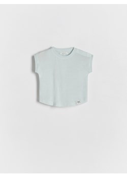 Reserved - T-shirt z lnem - jasnoniebieski ze sklepu Reserved w kategorii Koszulki niemowlęce - zdjęcie 180175311