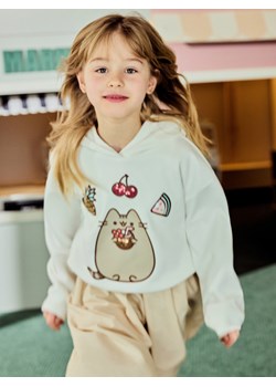 Reserved - Bluza z aplikacją Pusheen - złamana biel ze sklepu Reserved w kategorii Bluzy dziewczęce - zdjęcie 180179533