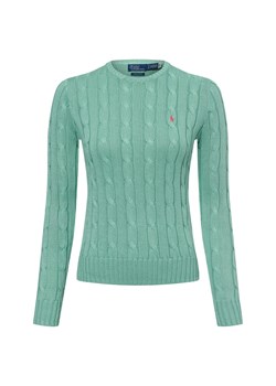 Polo Ralph Lauren Sweter damski Kobiety Bawełna seledynowy jednolity ze sklepu vangraaf w kategorii Swetry damskie - zdjęcie 180179560