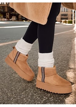 Royalfashion Krótkie buty a'la śniegowce damskie Haluzi ze sklepu royalfashion.pl w kategorii Śniegowce damskie - zdjęcie 180179812