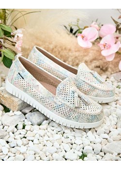 Royalfashion Ażurowe mokasyny damskie Molaffa ze sklepu royalfashion.pl w kategorii Mokasyny damskie - zdjęcie 180186223