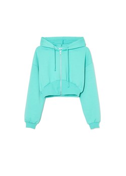 Cropp - Rozpinana bluza w miętowym kolorze - niebieski ze sklepu Cropp w kategorii Bluzy damskie - zdjęcie 180205080