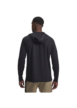 Męska bluza treningowa z kapturem Under Armour Project Rock Isochill HD - czarna ze sklepu Sportstylestory.com w kategorii Bluzy męskie - zdjęcie 180211480
