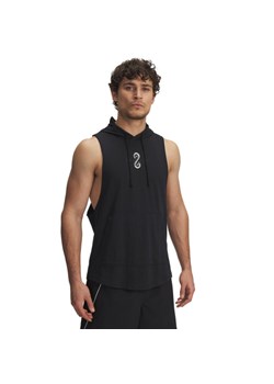 Męski top treningowy z kapturem Under Armour Project Rock Snake SL HD - czarny ze sklepu Sportstylestory.com w kategorii T-shirty męskie - zdjęcie 180211511
