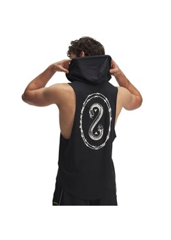 Męski top treningowy z kapturem Under Armour Project Rock Snake SL HD - czarny ze sklepu Sportstylestory.com w kategorii T-shirty męskie - zdjęcie 180211512