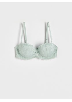 Reserved - Koronkowy biustonosz balconette - jasnozielony ze sklepu Reserved w kategorii Biustonosze - zdjęcie 180211981