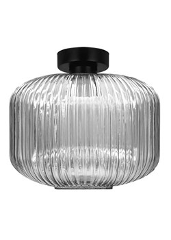 Lampa z dużym szklanym kloszem grafitowa B9-E78 ze sklepu Edinos.pl w kategorii Lampy sufitowe - zdjęcie 180212542