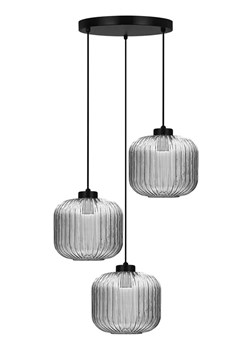 Lampa wisząca z trzema szklanymi kloszami grafitowa P9-R44 ze sklepu Edinos.pl w kategorii Lampy wiszące - zdjęcie 180212570