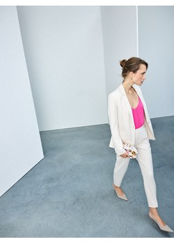 Mohito - Eleganckie beżowe spodnie - kremowy ze sklepu Mohito w kategorii Spodnie damskie - zdjęcie 180214482