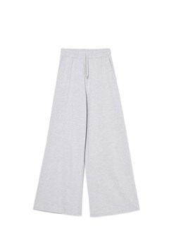 Cropp - Dresowe szare spodnie wide leg - jasny szary ze sklepu Cropp w kategorii Spodnie damskie - zdjęcie 180221320