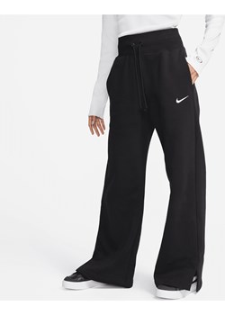 Damskie spodnie dresowe z wysokim stanem i szerokimi nogawkami Nike Phoenix Fleece - Czerń ze sklepu Nike poland w kategorii Spodnie damskie - zdjęcie 180222021