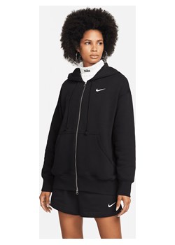 Damska bluza z kapturem o kroju oversize z zamkiem na całej długości Nike Sportswear Phoenix Fleece - Czerń ze sklepu Nike poland w kategorii Bluzy damskie - zdjęcie 180222023