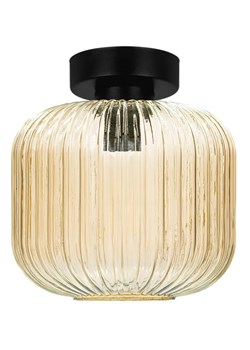 Lampa sufitowa ze szklanym kloszem beżowa E1-A43 ze sklepu Edinos.pl w kategorii Lampy sufitowe - zdjęcie 180223740