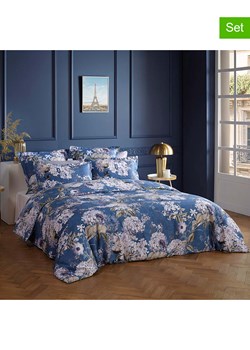 maison héritage PARIS Satynowe poszewki (2 szt.) "Hortensia" w kolorze niebieskim na poduszki ze sklepu Limango Polska w kategorii Poduszki dekoracyjne - zdjęcie 180224360