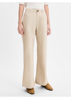 Franco Callegari Spodnie Kobiety len beżowy jednolity ze sklepu vangraaf w kategorii Spodnie damskie - zdjęcie 180227101