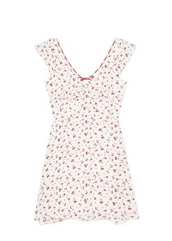 Cropp - Sukienka mini z wiskozy - biały ze sklepu Cropp w kategorii Sukienki - zdjęcie 180227443