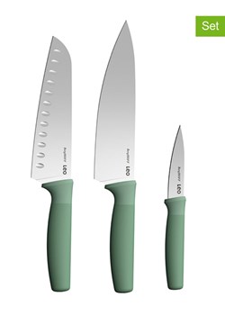BergHOFF 3-częściowy zestaw noży &quot;Forest&quot; w kolorze srebrno-zielonym ze sklepu Limango Polska w kategorii Noże kuchenne - zdjęcie 180238864