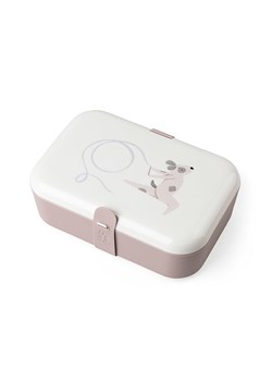 Sebra Pudełko &quot;Teeny Toes&quot; w kolorze biało-jasnoróżowym na lunch - 19 x 13 x 7 cm ze sklepu Limango Polska w kategorii Naczynia dziecięce - zdjęcie 180240051