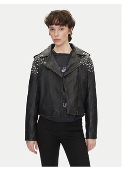 Pepe Jeans Kurtka skórzana Fantasy PL402523 Czarny Regular Fit ze sklepu MODIVO w kategorii Kurtki damskie - zdjęcie 180243090