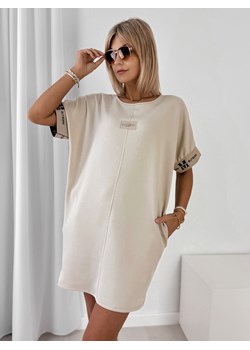 sukienka mylove beżowa one size ze sklepu UBRA w kategorii Sukienki - zdjęcie 180243750
