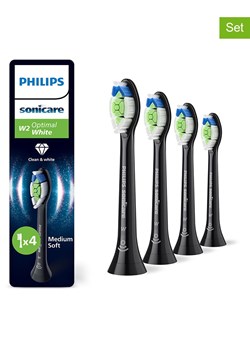 PHILIPS sonicare Wymienne końcówki (4 szt.) &quot;Optimal&quot; w kolorze czarnym ze sklepu Limango Polska w kategorii Szczoteczki do zębów - zdjęcie 180247314
