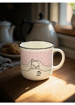 Sinsay - Porcelanowy kubek ze wzorem - różowy ze sklepu Sinsay w kategorii Kubki - zdjęcie 180265313