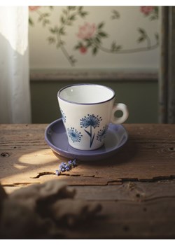 Sinsay - Filiżanka ze spodkiem do espresso - fioletowy ze sklepu Sinsay w kategorii Filiżanki - zdjęcie 180265322