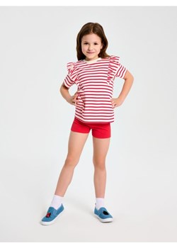 Sinsay - Krótkie legginsy ze strukturalnej dzianiny - czerwony ze sklepu Sinsay w kategorii Spodenki dziewczęce - zdjęcie 180265754