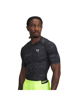 Męska koszulka treningowa Under Armour UA HG Armour Printed SS - czarna ze sklepu Sportstylestory.com w kategorii T-shirty męskie - zdjęcie 180275204