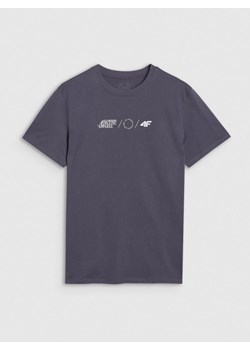 Męski t-shirt z nadrukiem 4F 4FRSS25TTSHM2847 - granatowy ze sklepu Sportstylestory.com w kategorii T-shirty męskie - zdjęcie 180275233