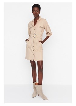 trendyol Sukienka w kolorze beżowym ze sklepu Limango Polska w kategorii Sukienki - zdjęcie 180278020