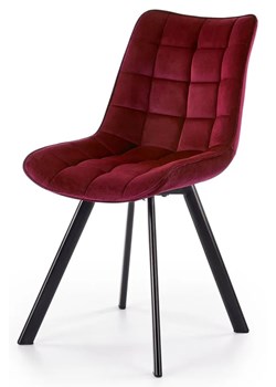 Zestaw bordowych eleganckich krzeseł tapicerowanych 4 szt. S5-M28 ze sklepu Edinos.pl w kategorii Krzesła - zdjęcie 180278691