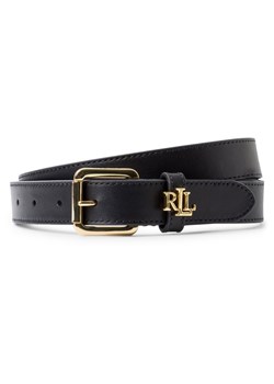 Lauren Ralph Lauren Damski pasek skórzany - CARRYOVER Kobiety skóra czarny jednolity ze sklepu vangraaf w kategorii Paski damskie - zdjęcie 180280954