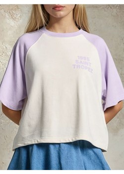 Sinsay - Bluza z krótkim rękawem - fioletowy ze sklepu Sinsay w kategorii Bluzy damskie - zdjęcie 180283260