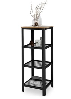 Niski regał w stylu loft czarny + dąb lancelot - Nessebax 3X ze sklepu Edinos.pl w kategorii Regały i witryny - zdjęcie 180287214