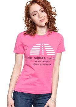 LEE T SHIRT DAMSKI SUNSET TEE CHROME PINK L42XEPNE 112109515 ze sklepu YouNeedit.pl w kategorii Bluzki damskie - zdjęcie 180291522