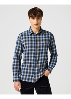 MĘSKA KOSZULA KRATA WRANGLER 1 PKT INDIGO SHIRT NAVY 112357226 ze sklepu YouNeedit.pl w kategorii Koszule męskie - zdjęcie 180297564
